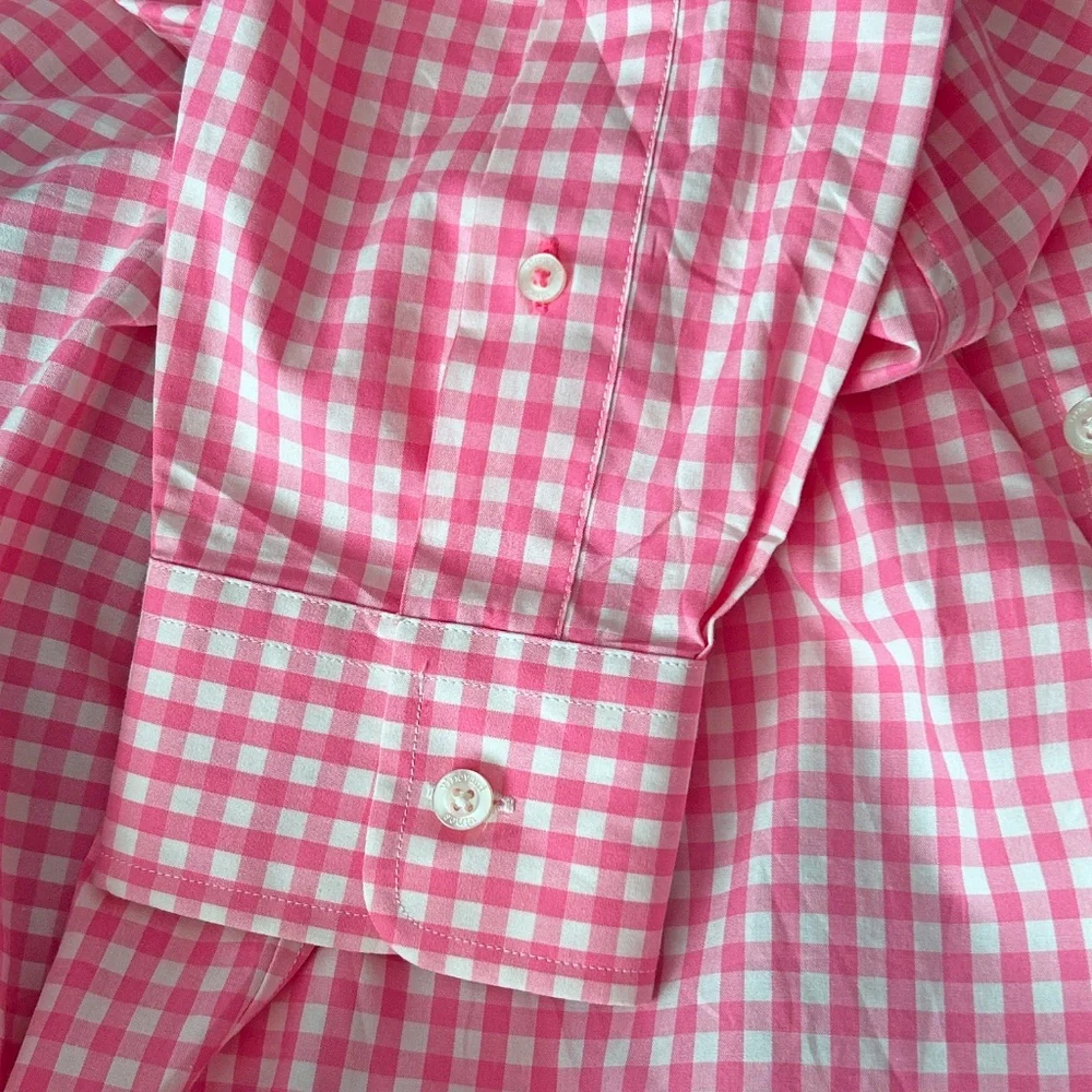 Vineyard Vines Classic Fit Tucker Shirt 100% Cotton Pink Gingham Check NWOT - Picture 8 of 13